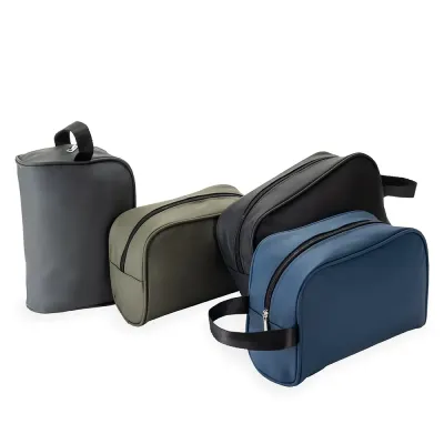 Nécessaire em couro sintético impermeável 