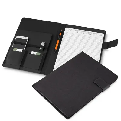 Pasta executiva com bloco de anotações