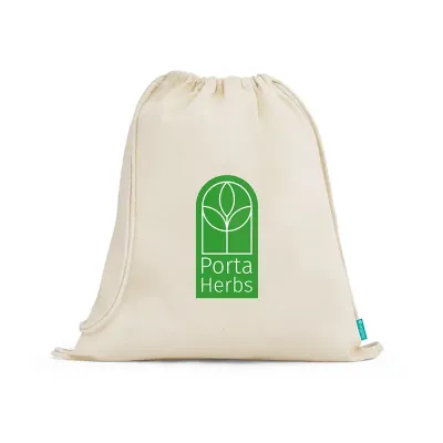 Saco tipo mochila 100% algodão orgânico 