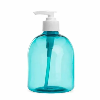 Frasco 480ml produzido em plástico colorido, tampa rosquável com válvula pump e trava de seguranç...
