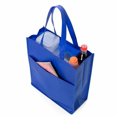 Sacola TNT Azul com Bolso 