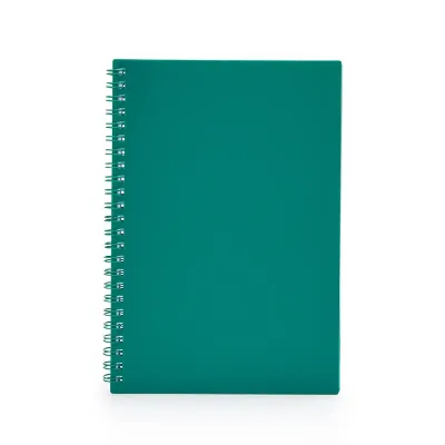 Caderno A5 Plástico Verde wire-o