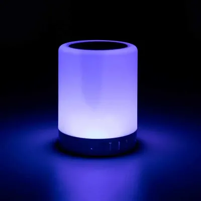 Caixa de Som Multimídia com Luminária Personali - ligada