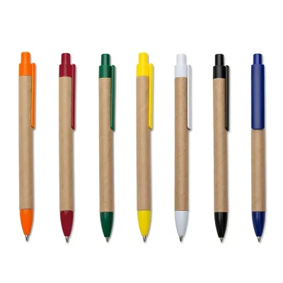 Caneta de papelão ecológica - várias cores