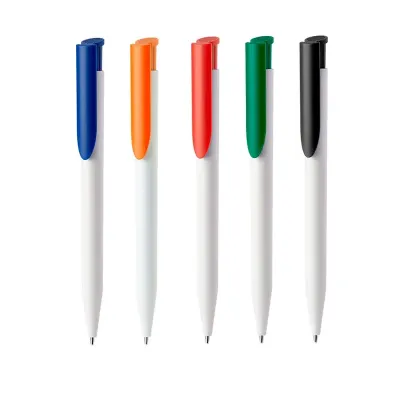 Caneta Esferografica Plastica Azul - opções de cores