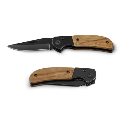 Canivete inox e madeira com fecho