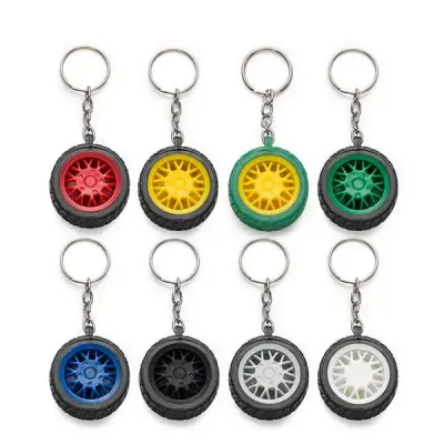 Chaveiro Plástico Pneu Personalizado - cores
