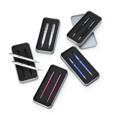 Conjunto Lapiseira e Caneta Metal Personalizado