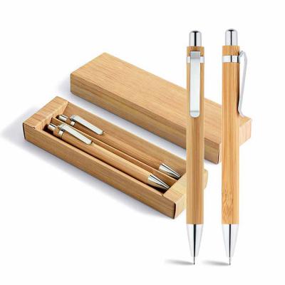 Cross Brindes - Conjunto de esferográfica e lapiseira Bambu Personalizado