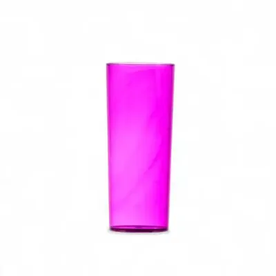 Copo em acrílico translúcido rosa 330ml 