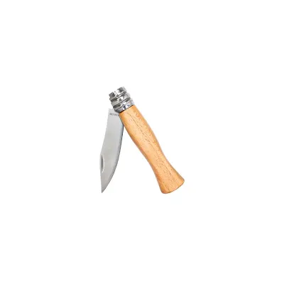 Canivete de madeira com lâmina de aço inoxidável 