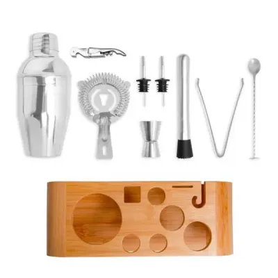 Kit bar com base bambu 11 peças  