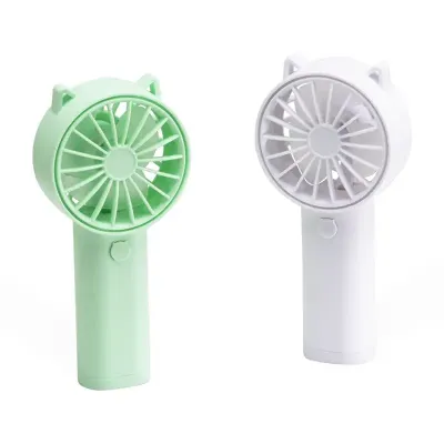 Mini Ventilador Personalizado - verde e branco