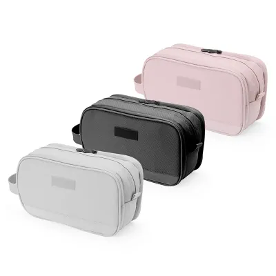 Nécessaire Poliéster PVC - opções de cores