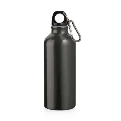 Squeeze alumínio de 500 ml com mosquetão - preto