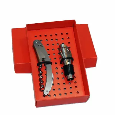Kit vinho Premium com abridor e bico direcionador