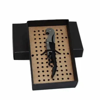 Kit vinho Premium com abridor de vinho em caixa de papel duplex