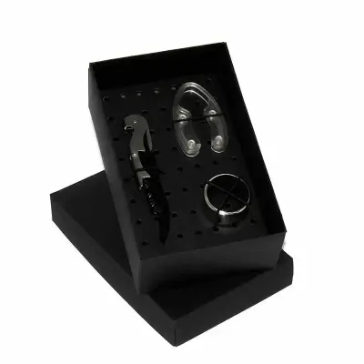 Kit vinho Premium com abridor, salva gotas e corta lacre