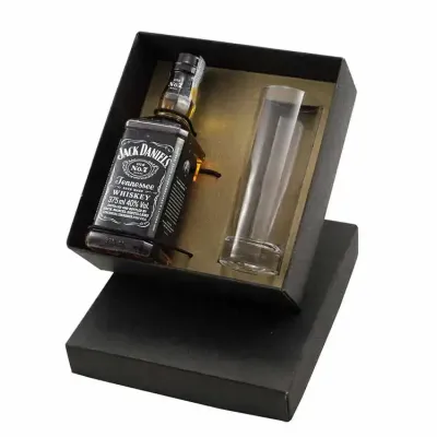 Kit whisky Jack Daniels 375ml com copo de 300ml