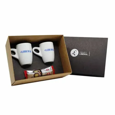 Kit Café com 2 xícaras e 2 sachês