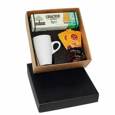 Kit Café Premium com gravação na tampa e na caneca 