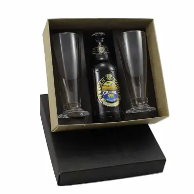 Kit cerveja artesanal com duas taças tulipa