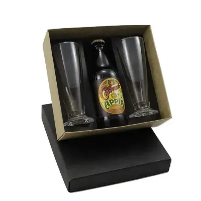 Kit cerveja artesanal com duas taças tulipa