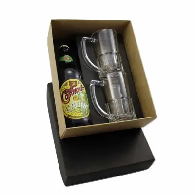 Kit cerveja artesanal com duas canecas