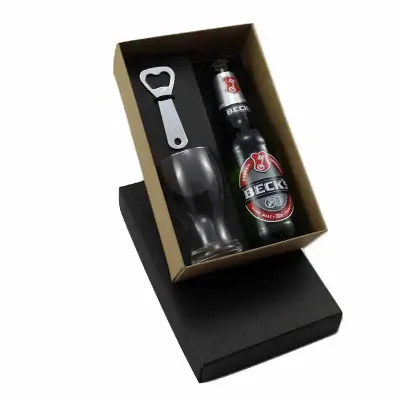 Kit cerveja Becks 330ml com copo e abridor