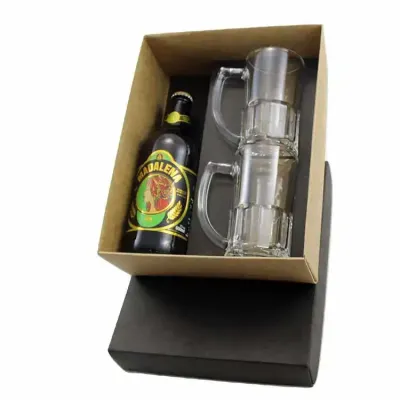 Kit cerveja artesanal com duas taças de 340ml