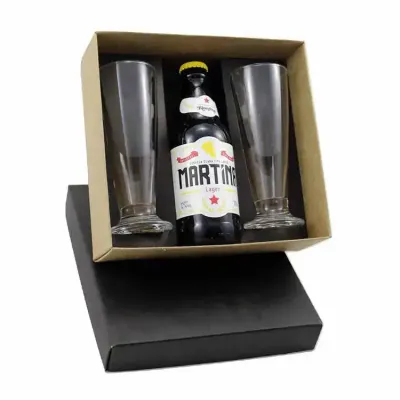 Kit cerveja artesanal com duas taças