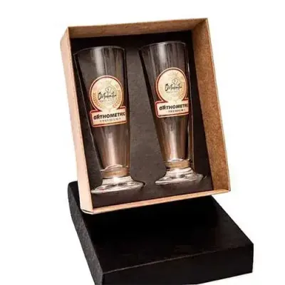 Kit copos com 2 tulipas para cerveja personalizadas