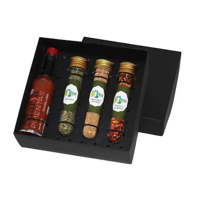 Kit pimenta com 1 molho e 3 tubetes de temperos
