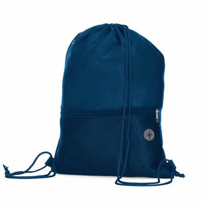 Mochila saco em nylon azul