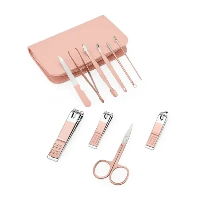 Kit de Manicure Rosa com 10 peças 