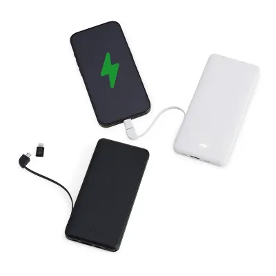Power Bank 10.000mAh : preto e branco