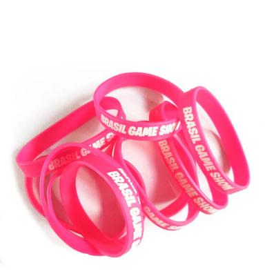 Pulseira Emborrachada com Impressão na cor vermelho 