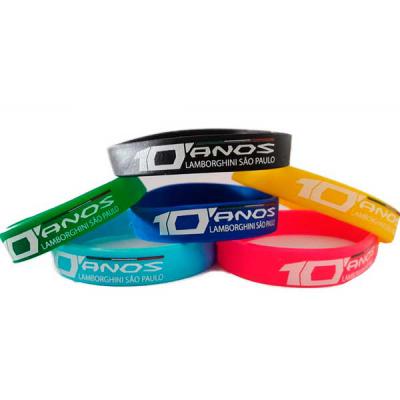 Pulseira Emborrachada com Impressão em várias cores 