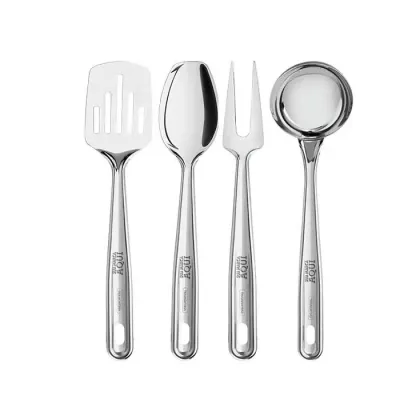 Jogo de Utensílios Tramontina Extrata em Aço Inox 4 Peças