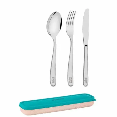 CONJUNTO DE TALHERES EM AÇO INOX COM ESTOJO TRAMONTINA