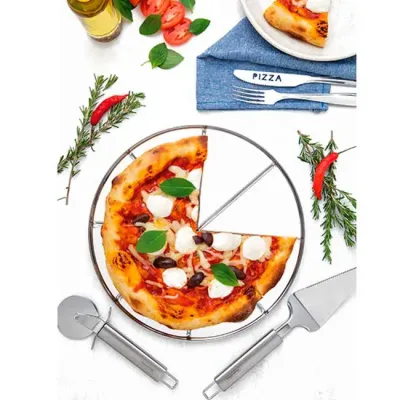 Kit para Pizza Tramontina Laguna em Aço Inox 14 peças LAGUNA TRAMONTINA