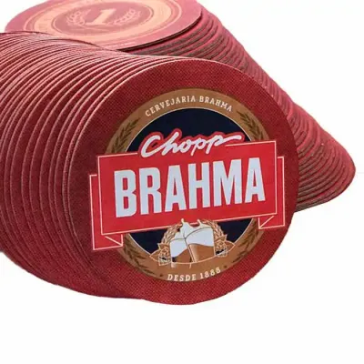 Bolacha de Chopp Personalizada. Papel cartão com laminação frente e verso. Material produzido em ...