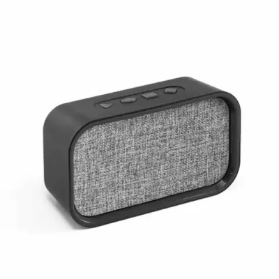 Caixa de som cinza e preta