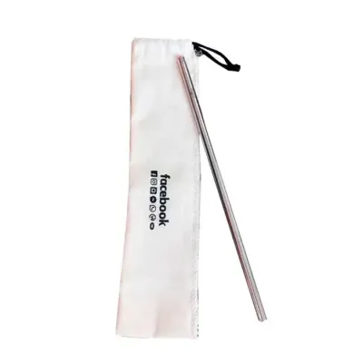 Canudo de metal reto