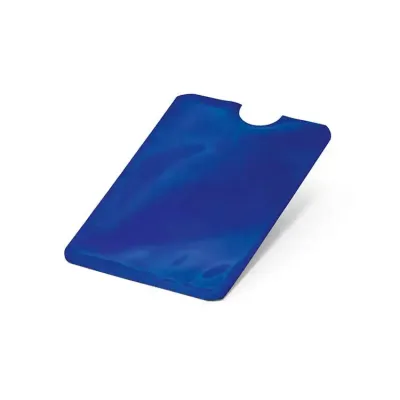 Porta cartões azul com bloqueio RFID