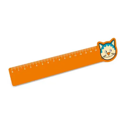Régua laranja 15 cm personalizada