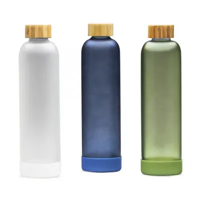 Garrafa de Vidro: branca, azul e verde