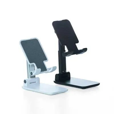 Suporte Retrátil para Celular e Tablet - branco e preto
