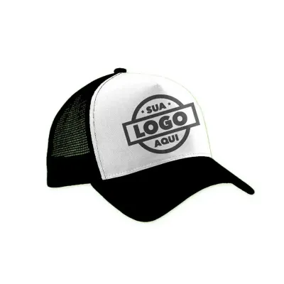 Boné em tecido com fecho de plástico