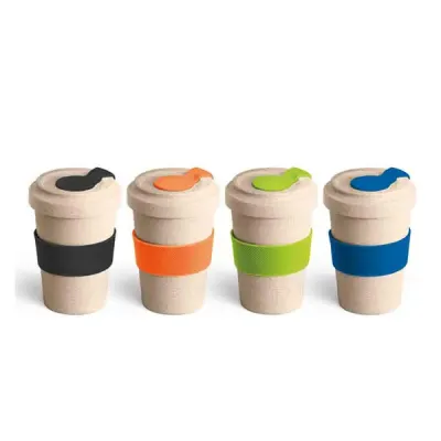 Copo para viagem com detalhes colorido